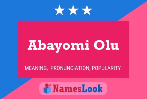 Abayomi Olu Namensposter