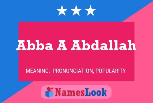 Abba A Abdallah Namensposter