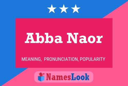 Abba Naor Namensposter