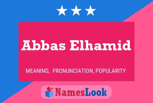 Abbas Elhamid Namensposter