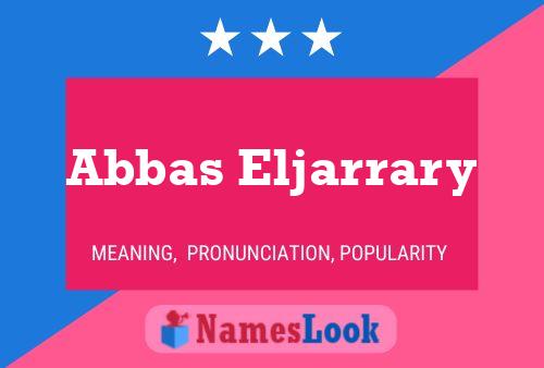 Abbas Eljarrary Namensposter