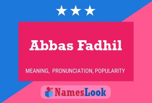 Abbas Fadhil Namensposter