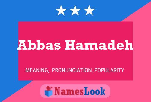 Abbas Hamadeh Namensposter