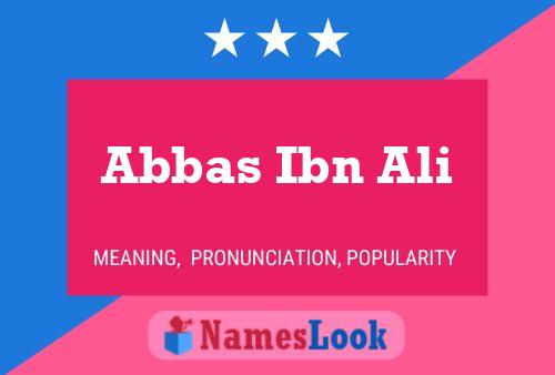 Abbas Ibn Ali Namensposter