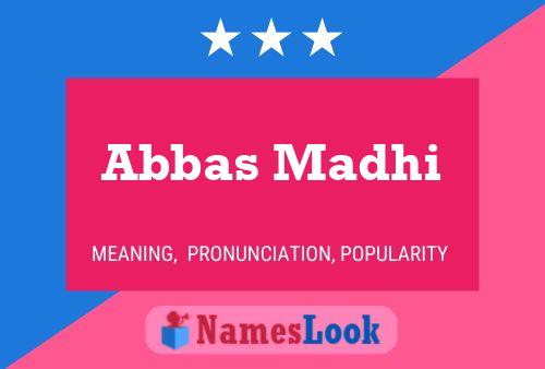 Abbas Madhi Namensposter