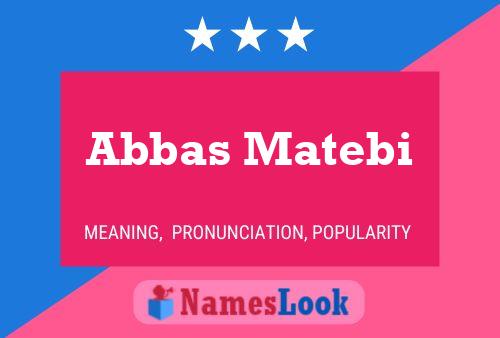 Abbas Matebi Namensposter