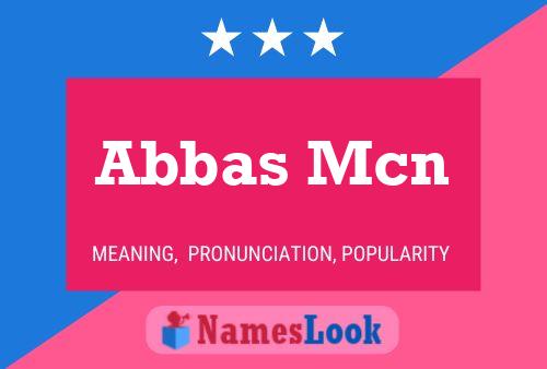 Abbas Mcn Namensposter