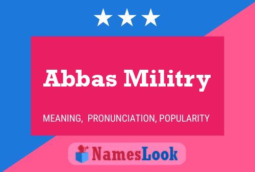 Abbas Militry Namensposter