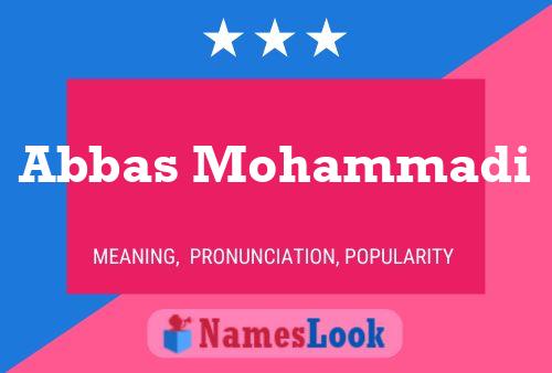 Abbas Mohammadi Namensposter