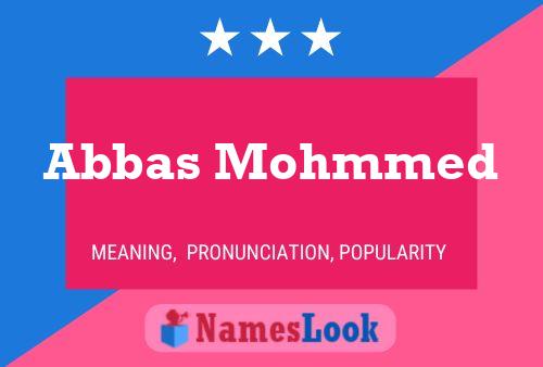 Abbas Mohmmed Namensposter