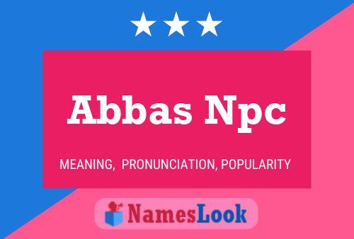 Abbas Npc Namensposter