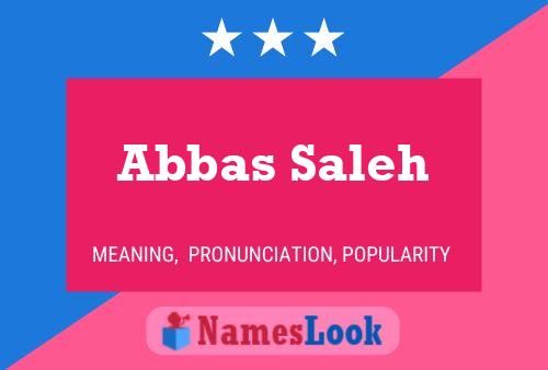 Abbas Saleh Namensposter