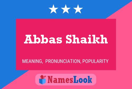 Abbas Shaikh Namensposter