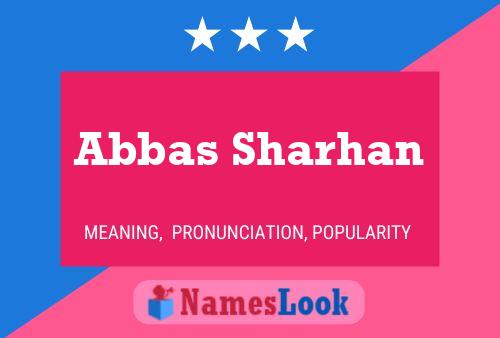 Abbas Sharhan Namensposter