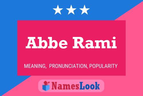 Abbe Rami Namensposter