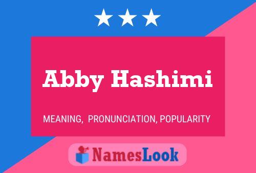 Abby Hashimi Namensposter