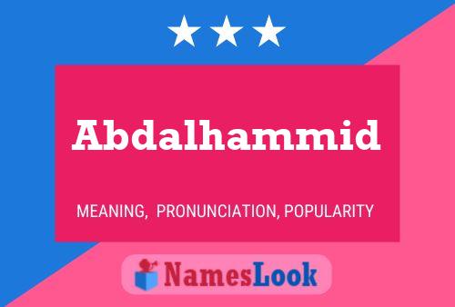 Abdalhammid Namensposter