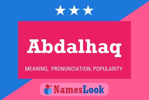 Abdalhaq Namensposter