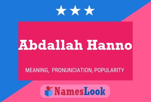 Abdallah Hanno Namensposter