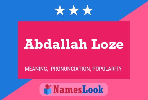 Abdallah Loze Namensposter