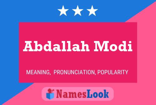 Abdallah Modi Namensposter