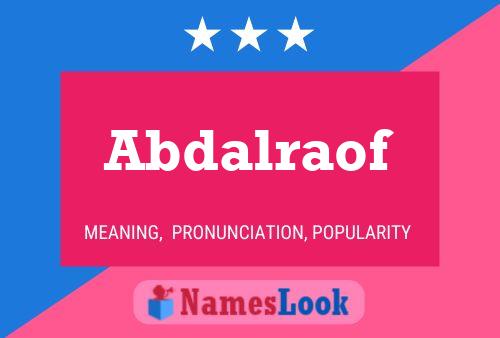 Abdalraof Namensposter