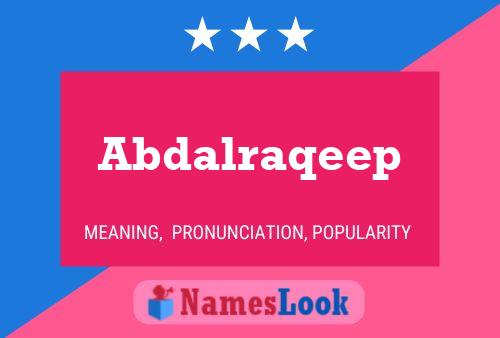 Abdalraqeep Namensposter