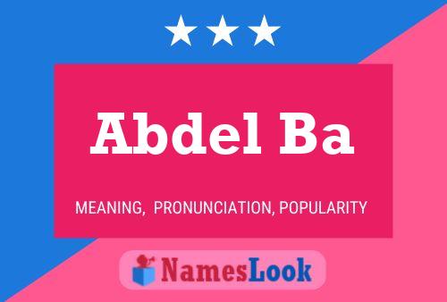 Abdel Ba Namensposter