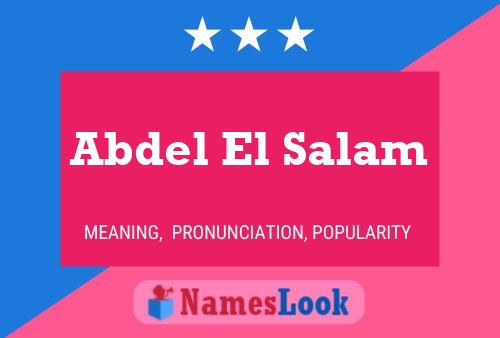 Abdel El Salam Namensposter