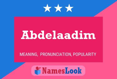 Abdelaadim Namensposter