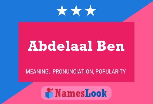 Abdelaal Ben Namensposter