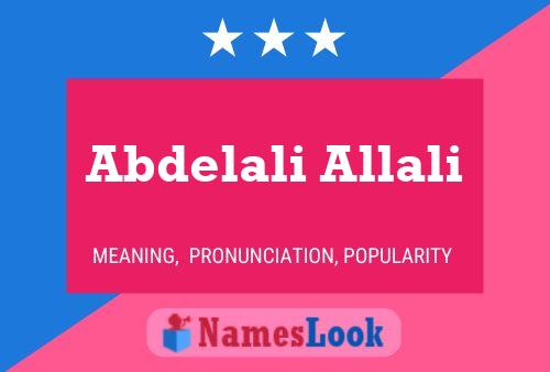 Abdelali Allali Namensposter