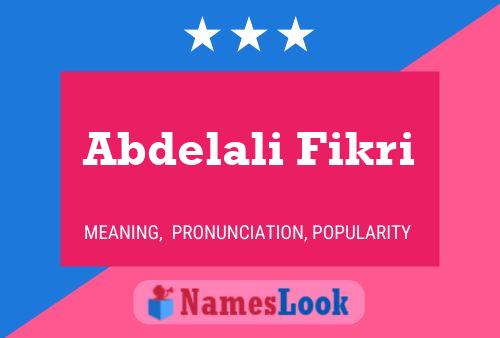 Abdelali Fikri Namensposter