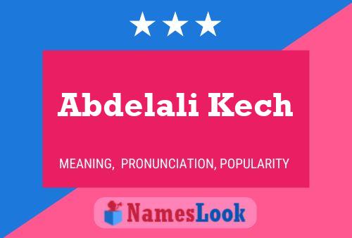 Abdelali Kech Namensposter