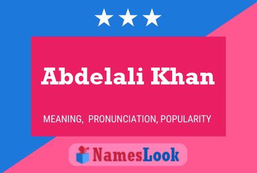 Abdelali Khan Namensposter