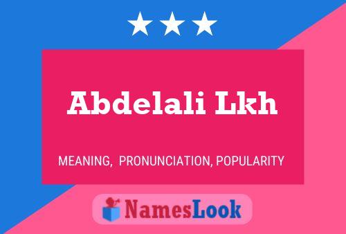 Abdelali Lkh Namensposter