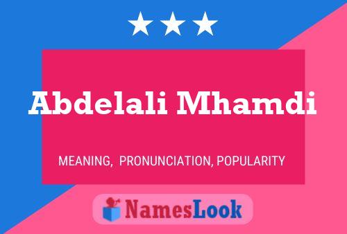 Abdelali Mhamdi Namensposter