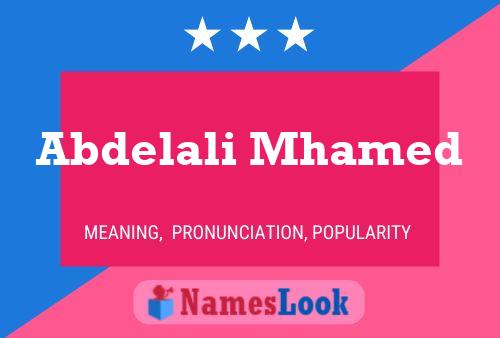 Abdelali Mhamed Namensposter