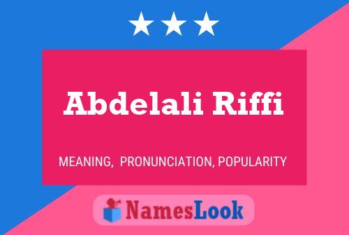 Abdelali Riffi Namensposter