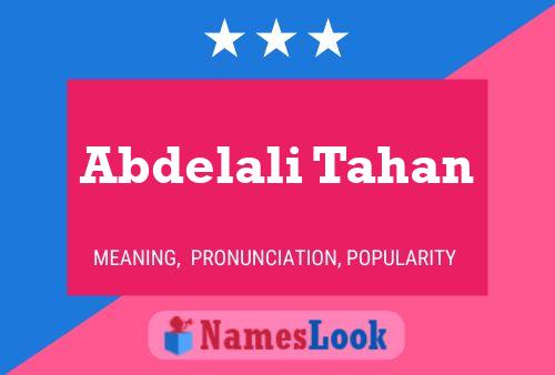 Abdelali Tahan Namensposter