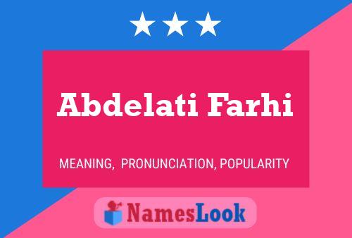 Abdelati Farhi Namensposter