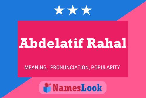 Abdelatif Rahal Namensposter