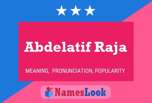 Abdelatif Raja Namensposter