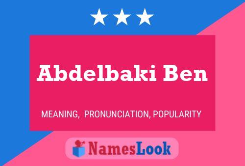 Abdelbaki Ben Namensposter