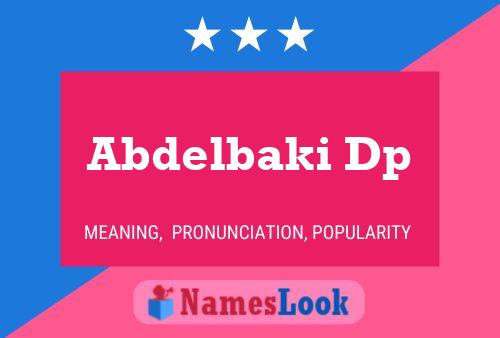 Abdelbaki Dp Namensposter