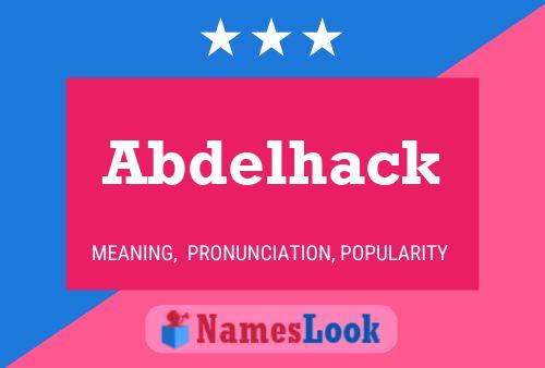 Abdelhack Namensposter