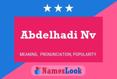 Abdelhadi Nv Namensposter