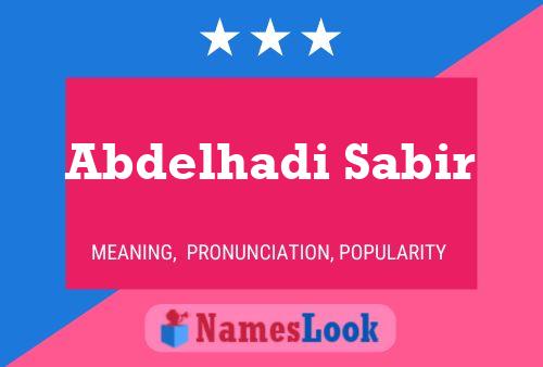 Abdelhadi Sabir Namensposter