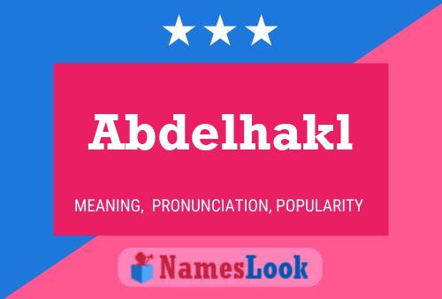 Abdelhakl Namensposter