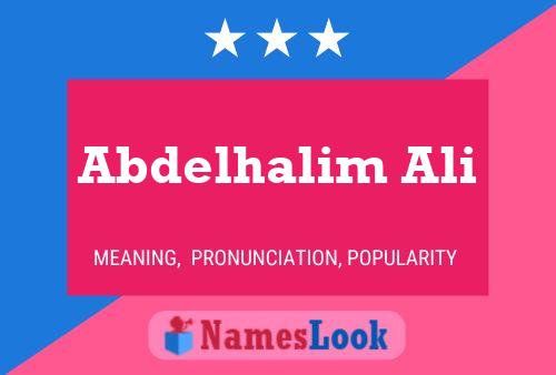 Abdelhalim Ali Namensposter